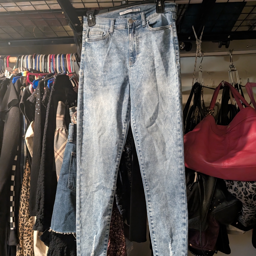 Celebrity Pink Blue Skinny Jeans Vintage Style